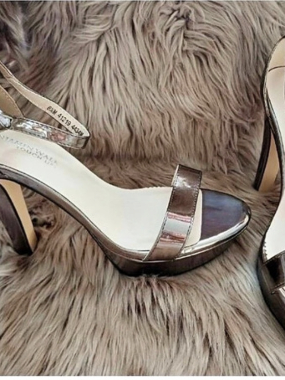 Benjamin Walk Metallic Strappy Heels